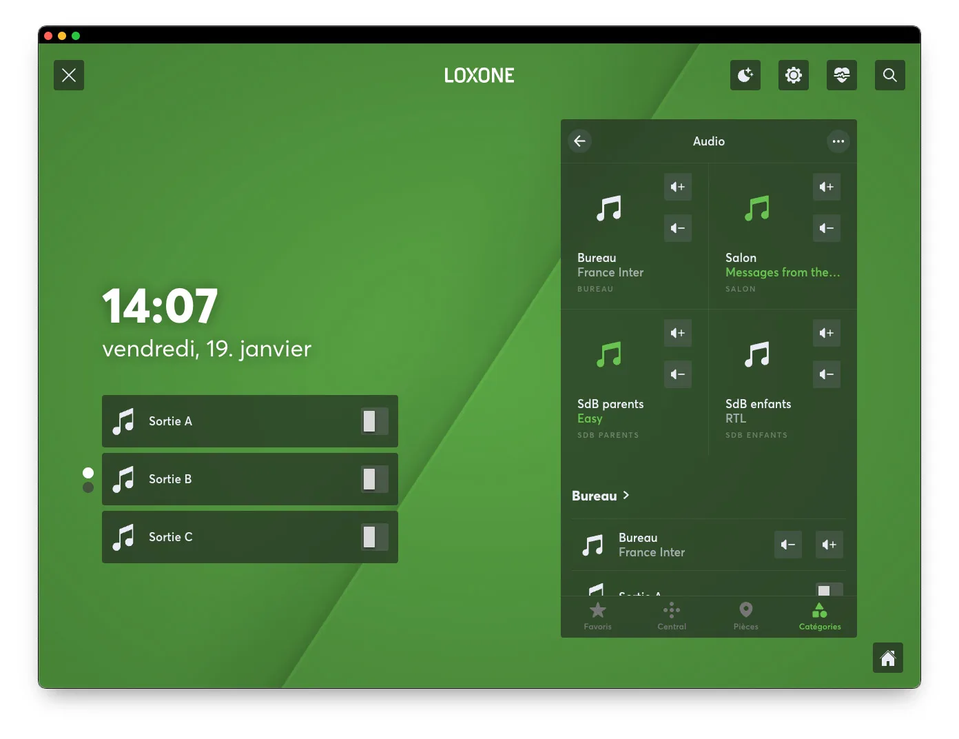 loxone app audio zones